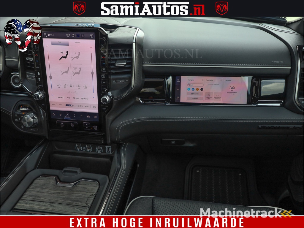 Dodge Ram 1500 Limited Night High Output 540HP 706Nm | Massage + Full Option | De Meest Luxe en Volle Pick-Up in zijn Klasse | Comfortabele Dubbele Cabine met Royale 5 Zitplaatsen | BPM vrij | Nu Leverbaar uit Voorraad | Voorraad Nr 2326 - 5169