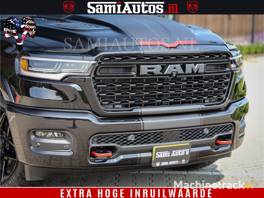 Dodge Ram 1500 Limited Night High Output 540HP 706Nm | Massage + Full Option | De Meest Luxe en Volle Pick-Up in zijn Klasse | Comfortabele Dubbele Cabine met Royale 5 Zitplaatsen | BPM vrij | Nu Leverbaar uit Voorraad | Voorraad Nr 2357 - 5182