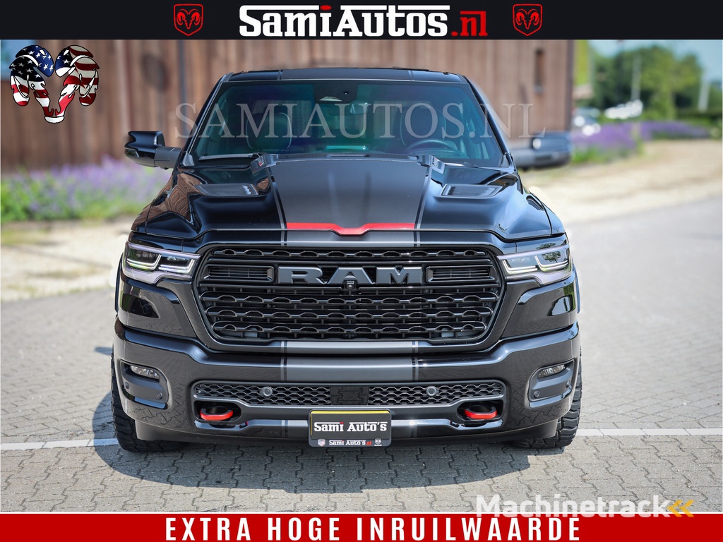 Dodge Ram 1500 Limited Night High Output 540HP 706Nm | Massage + Full Option | De Meest Luxe en Volle Pick-Up in zijn Klasse | Comfortabele Dubbele Cabine met Royale 5 Zitplaatsen | BPM vrij | Nu Leverbaar uit Voorraad | Voorraad Nr 2331 - 5133