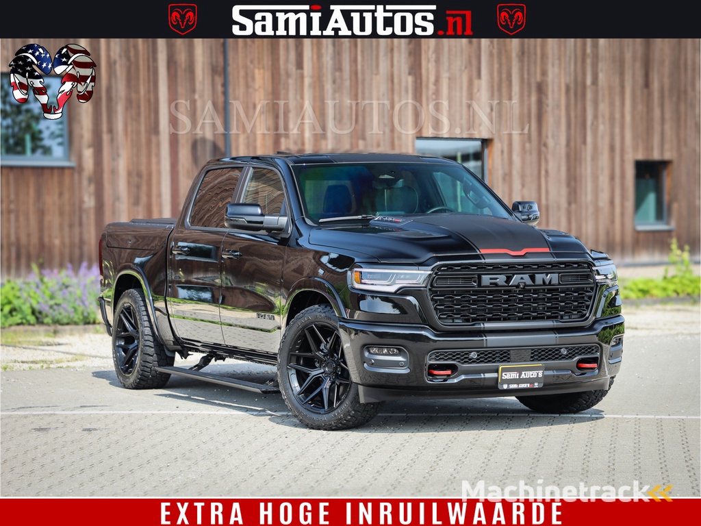 Dodge Ram 1500 Limited Night High Output 540HP 706Nm | Massage + Full Option | De Meest Luxe en Volle Pick-Up in zijn Klasse | Comfortabele Dubbele Cabine met Royale 5 Zitplaatsen | BPM vrij | Nu Leverbaar uit Voorraad | Voorraad Nr 2331 - 5133