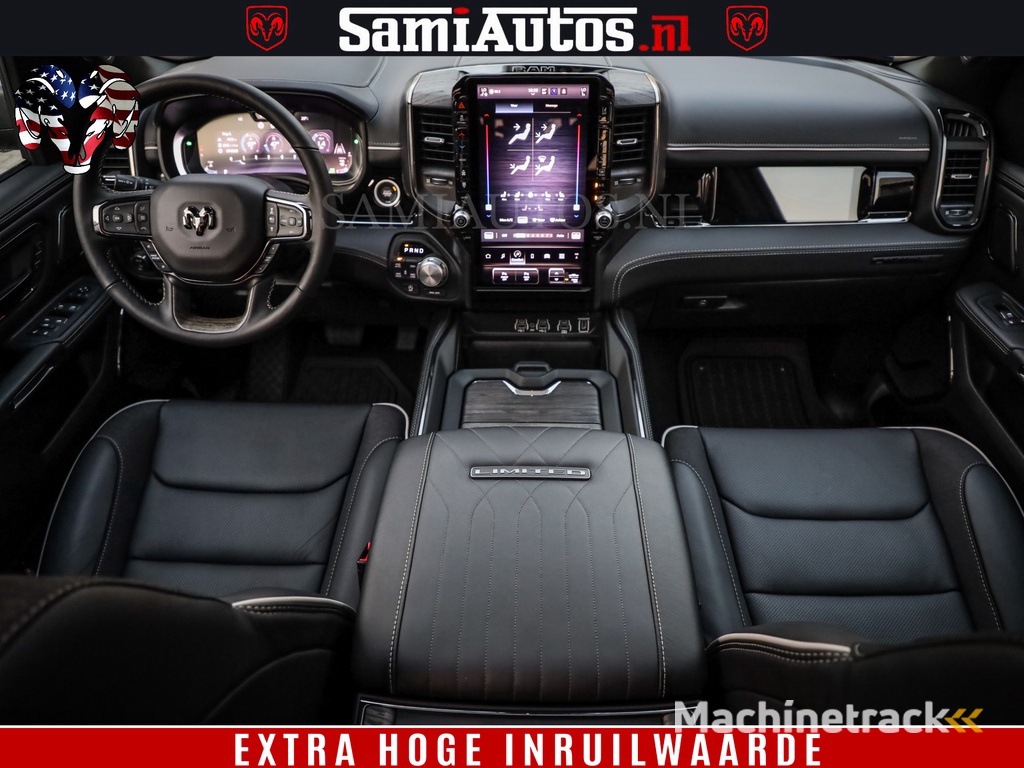 Dodge Ram 1500 Limited Night H.O 540HP 706Nm | Massage + Full Option | De Meest Luxe en Volle Pick-Up in zijn Klasse | Comfortabele Dubbele Cabine met Royale 5 Zitplaatsen | BPM vrij | Nu Leverbaar uit Voorraad | Voorraad Nr 2370 - 5411