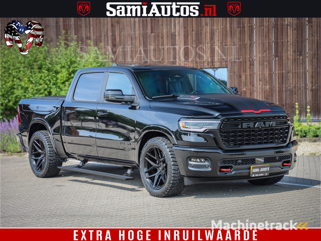 Dodge Ram 1500 Limited Night High Output 540HP 706Nm | Massage + Full Option | De Meest Luxe en Volle Pick-Up in zijn Klasse | Comfortabele Dubbele Cabine met Royale 5 Zitplaatsen | BPM vrij | Nu Leverbaar uit Voorraad | Voorraad Nr 2334 - 5409