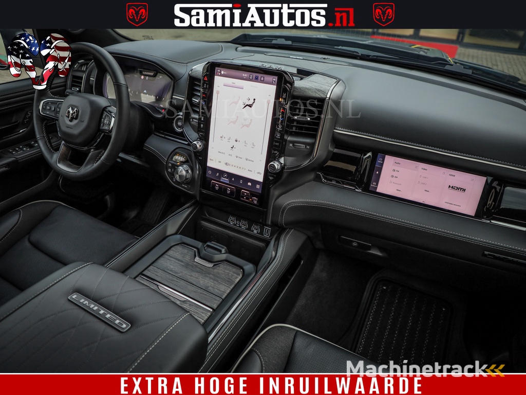 Dodge Ram 1500 Limited Night High Output 540HP 706Nm | Massage + Full Option | De Meest Luxe en Volle Pick-Up in zijn Klasse | Comfortabele Dubbele Cabine met Royale 5 Zitplaatsen | BPM vrij | Nu Leverbaar uit Voorraad | Voorraad Nr 2334 - 5409