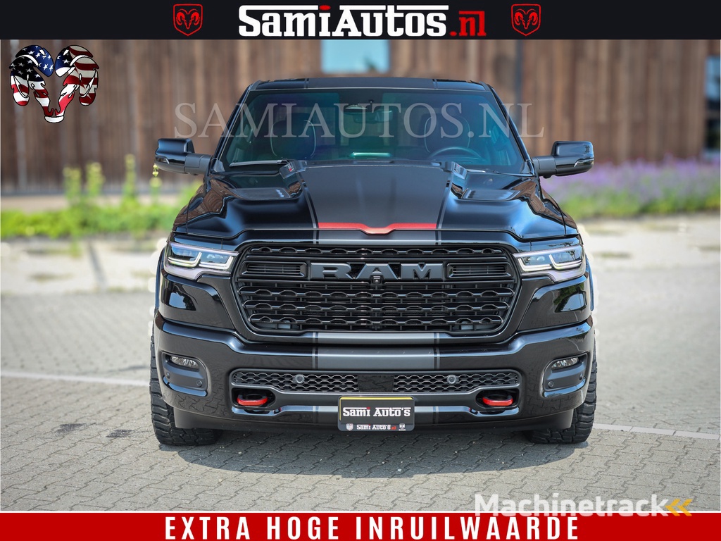 Dodge Ram 1500 Limited Night High Output 540HP 706Nm | Massage + Full Option | De Meest Luxe en Volle Pick-Up in zijn Klasse | Comfortabele Dubbele Cabine met Royale 5 Zitplaatsen | BPM vrij | Nu Leverbaar uit Voorraad | Voorraad Nr 2331 - 5133