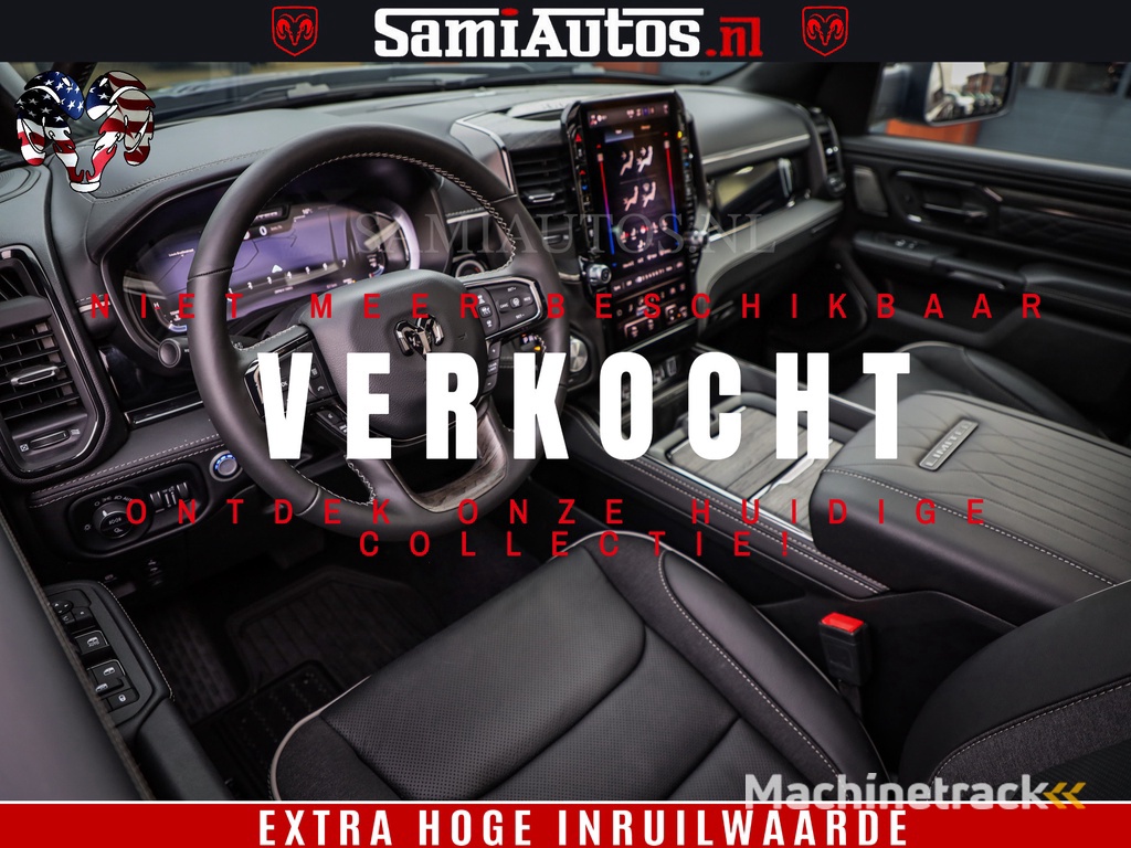 Dodge Ram 1500 Limited Night High Output 540HP 706Nm | Massage + Full Option | De Meest Luxe en Volle Pick-Up in zijn Klasse | Comfortabele Dubbele Cabine met Royale 5 Zitplaatsen | BPM vrij | Nu Leverbaar uit Voorraad | Voorraad Nr 2354 - 3380
