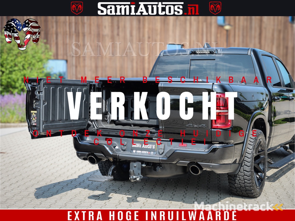 Dodge Ram 1500 Limited Night High Output 540HP 706Nm | Massage + Full Option | De Meest Luxe en Volle Pick-Up in zijn Klasse | Comfortabele Dubbele Cabine met Royale 5 Zitplaatsen | BPM vrij | Nu Leverbaar uit Voorraad | Voorraad Nr 2354 - 3380