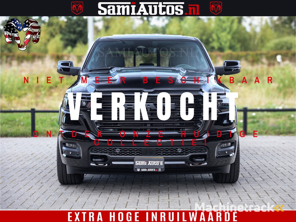 Dodge RAM 1500 Night Premium | Full Option | De Meest Luxe Pick-Up in zijn Klasse | Comfortabele Dubbele Cabine met Royale 5 Zitplaatsen | BPM vrij | Nu Leverbaar uit Voorraad | Voorraad Nr 2283 - 3326