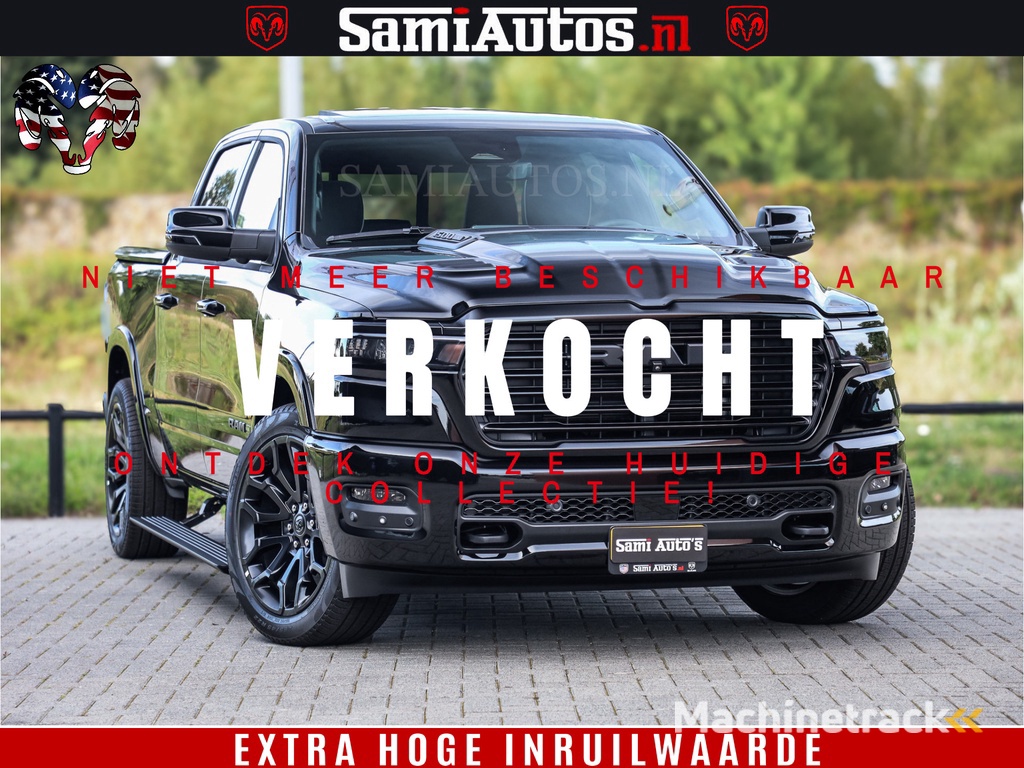 Dodge RAM 1500 Night Premium | Full Option | De Meest Luxe Pick-Up in zijn Klasse | Comfortabele Dubbele Cabine met Royale 5 Zitplaatsen | BPM vrij | Nu Leverbaar uit Voorraad | Voorraad Nr 2283 - 3326