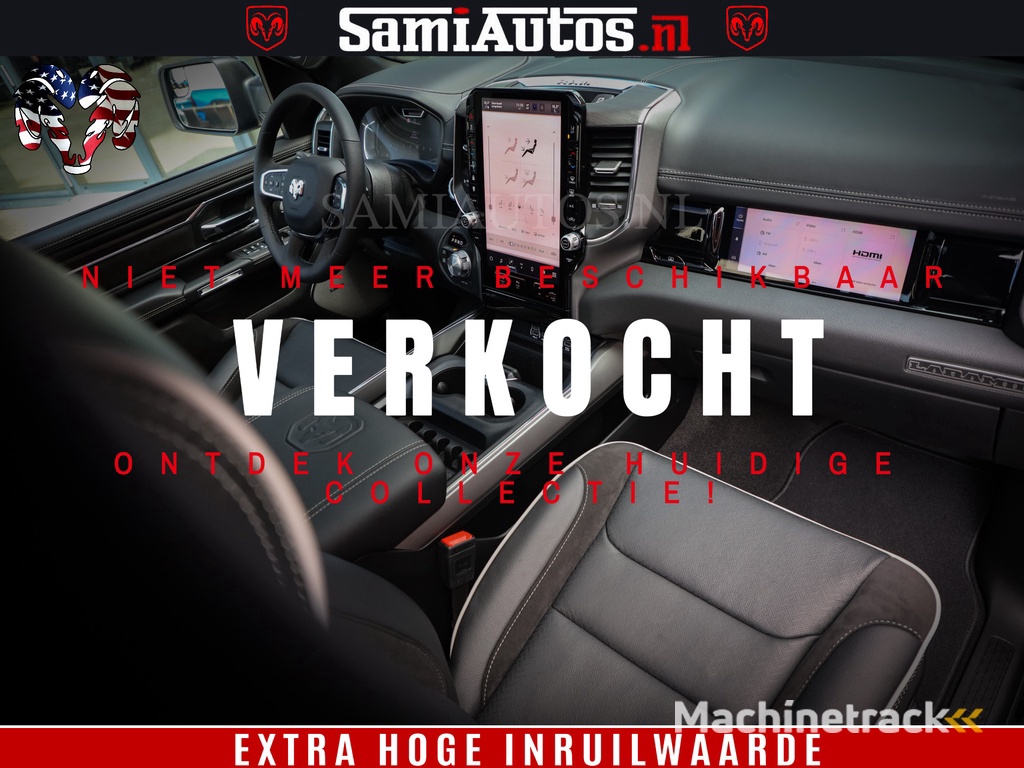 Dodge RAM 1500 Night Premium | Full Option | De Meest Luxe Pick-Up in zijn Klasse | Comfortabele Dubbele Cabine met Royale 5 Zitplaatsen | BPM vrij | Nu Leverbaar uit Voorraad | Voorraad Nr 2283 - 3326