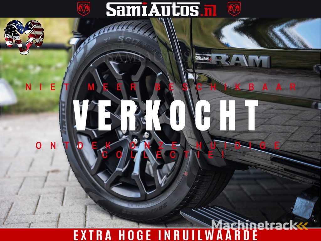 Dodge RAM 1500 Night Premium | Full Option | De Meest Luxe Pick-Up in zijn Klasse | Comfortabele Dubbele Cabine met Royale 5 Zitplaatsen | BPM vrij | Nu Leverbaar uit Voorraad | Voorraad Nr 2283 - 3326