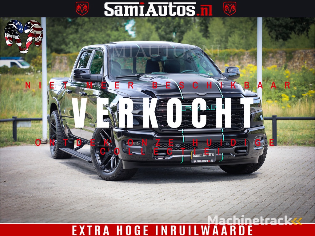 Dodge Ram 1500 Limited H.O 540HP 706Nm | Massage + Full Option | De Meest Luxe en Volle Pick-Up in zijn Klasse | Comfortabele Dubbele Cabine met Royale 5 Zitplaatsen | BPM vrij | Nu Leverbaar uit Voorraad | Voorraad Nr 2332 - 5179