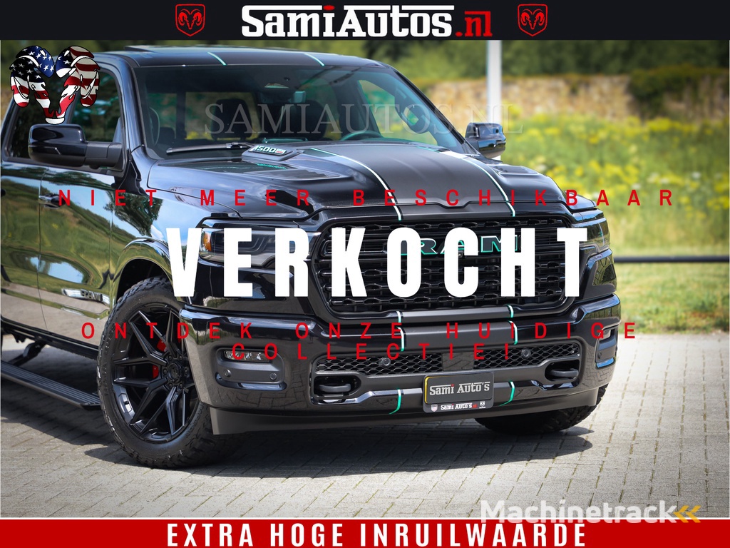 Dodge Ram 1500 Limited H.O 540HP 706Nm | Massage + Full Option | De Meest Luxe en Volle Pick-Up in zijn Klasse | Comfortabele Dubbele Cabine met Royale 5 Zitplaatsen | BPM vrij | Nu Leverbaar uit Voorraad | Voorraad Nr 2332 - 5179