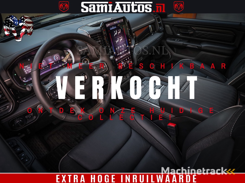 Dodge Ram 1500 Limited H.O 540HP 706Nm | Massage + Full Option | De Meest Luxe en Volle Pick-Up in zijn Klasse | Comfortabele Dubbele Cabine met Royale 5 Zitplaatsen | BPM vrij | Nu Leverbaar uit Voorraad | Voorraad Nr 2332 - 5179