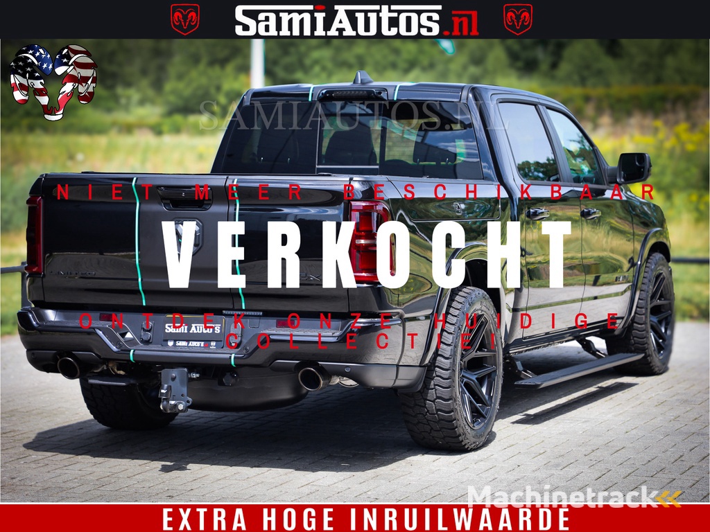 Dodge Ram 1500 Limited H.O 540HP 706Nm | Massage + Full Option | De Meest Luxe en Volle Pick-Up in zijn Klasse | Comfortabele Dubbele Cabine met Royale 5 Zitplaatsen | BPM vrij | Nu Leverbaar uit Voorraad | Voorraad Nr 2332 - 5179