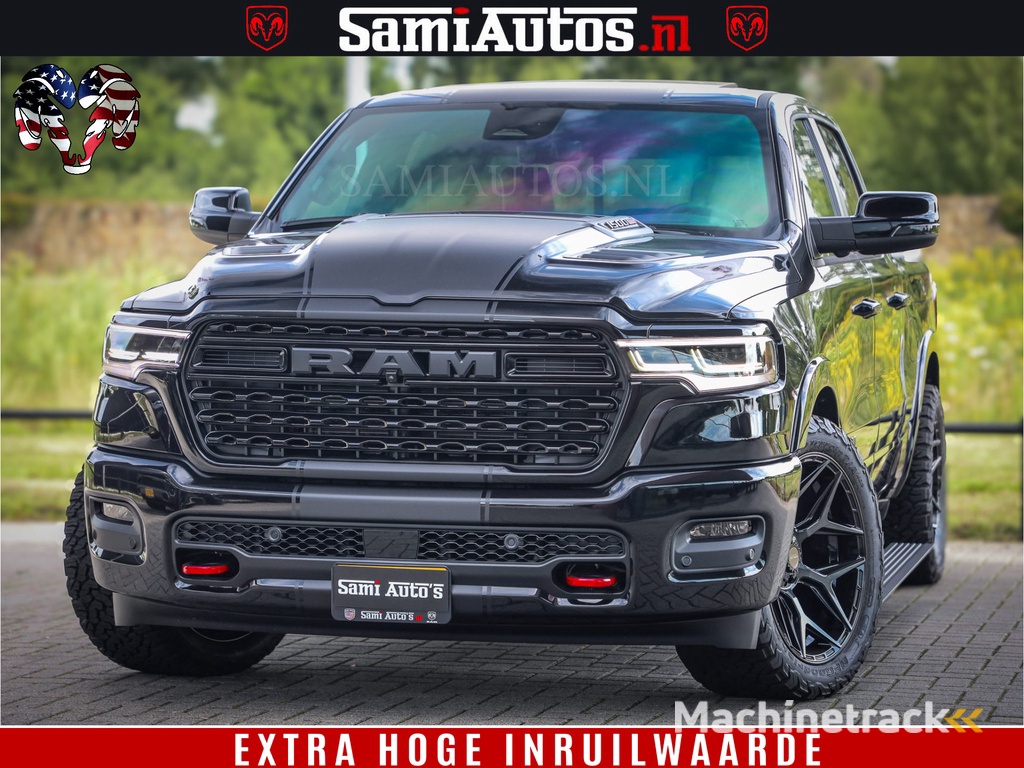Dodge Ram 1500 Limited Night High Output 540HP 706Nm | Massage + Full Option | De Meest Luxe en Volle Pick-Up in zijn Klasse | Comfortabele Dubbele Cabine met Royale 5 Zitplaatsen | BPM vrij | Nu Leverbaar uit Voorraad | Voorraad Nr 2318 - 5415
