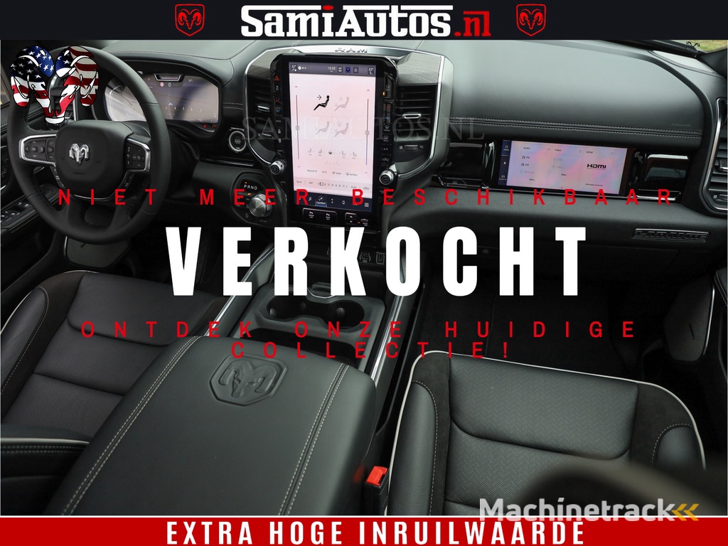 Dodge RAM 1500 Night Premium | RED DEVIL | Full Option | De Meest Luxe Pick-Up in zijn Klasse | Comfortabele Dubbele Cabine met Royale 5 Zitplaatsen | BPM vrij | Nu Leverbaar uit Voorraad | Voorraad Nr 2226 - 4993