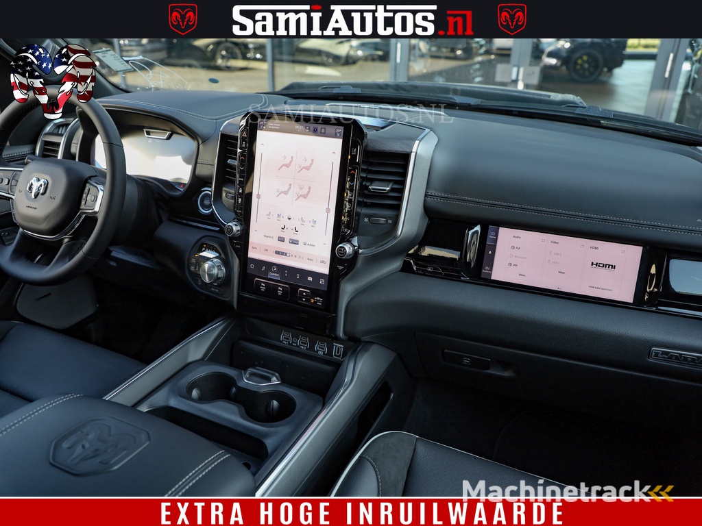 Dodge RAM 1500 Night Premium | Full Option | De Meest Luxe Pick-Up in zijn Klasse | Comfortabele Dubbele Cabine met Royale 5 Zitplaatsen | BPM vrij | Nu Leverbaar uit Voorraad | Voorraad Nr 2282 - 3332
