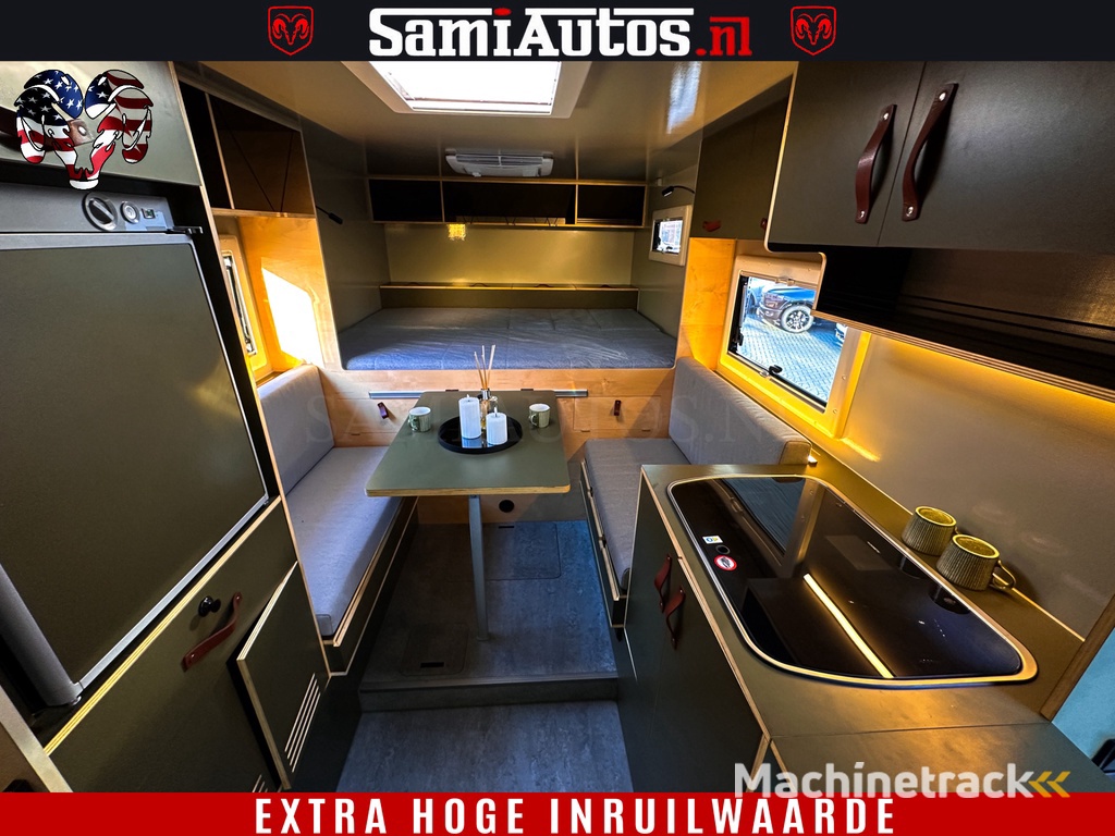 Dodge Ram 1500 €15000,- VOORDEEL | CAMPER / AFZET UNIT | SHOWROOM MODEL | 4 PERSOONS | AIRCO | ZONNEPANEEL | VERWARMING | DOUCHE | WC | LUIFEL | 4 SLAAP PLAATSEN | Let Op: Investeer in deze unieke afzetunit camper en verdien direct!