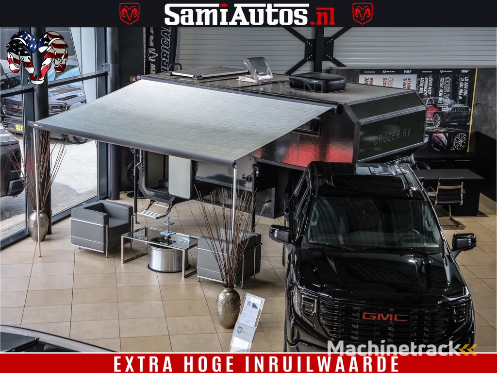 Dodge Ram 1500 €15000,- VOORDEEL | CAMPER / AFZET UNIT | SHOWROOM MODEL | 4 PERSOONS | AIRCO | ZONNEPANEEL | VERWARMING | DOUCHE | WC | LUIFEL | 4 SLAAP PLAATSEN | Let Op: Investeer in deze unieke afzetunit camper en verdien direct!