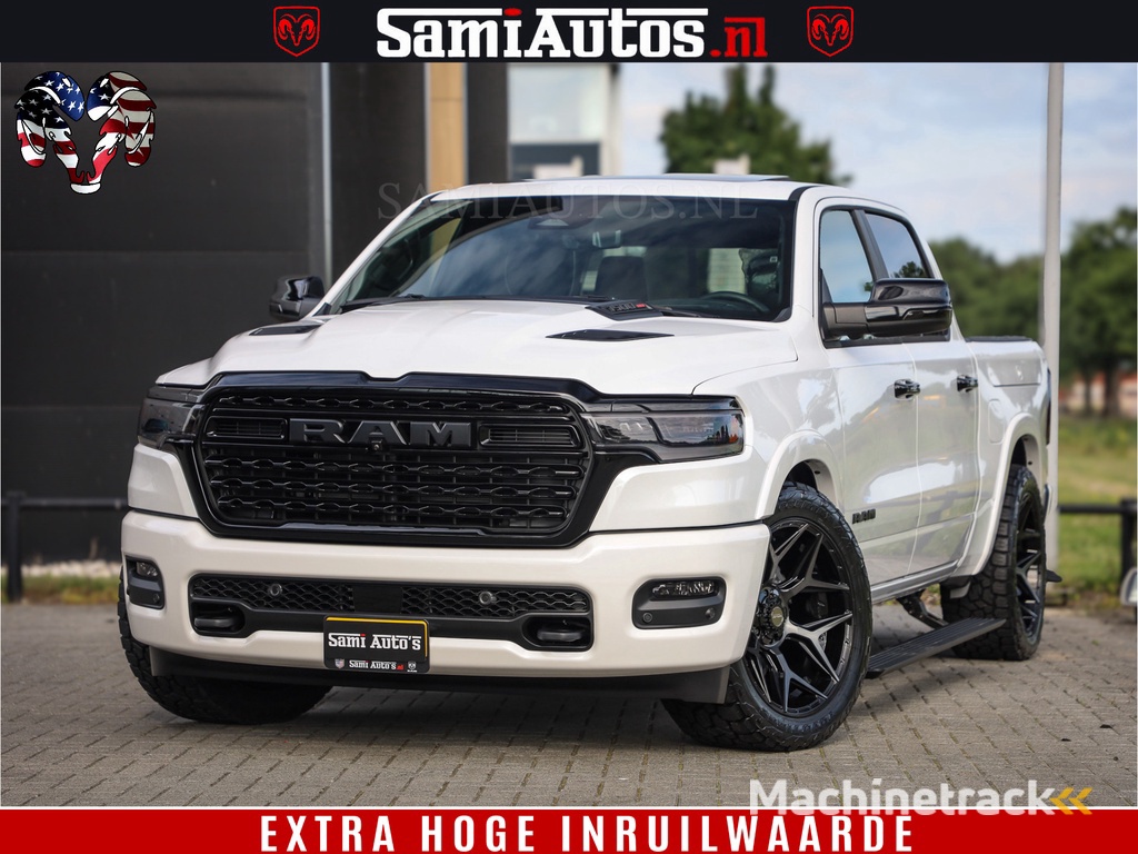 Dodge Ram 1500 1500 Limited Night High Output 540HP 706Nm | Massage + Full Option | De Meest Luxe en Volle Pick-Up in zijn Klasse | Comfortabele Dubbele Cabine met Royale 5 Zitplaatsen | BPM vrij | Nu Leverbaar uit Voorraad | Voorraad Nr 2352 - 7649