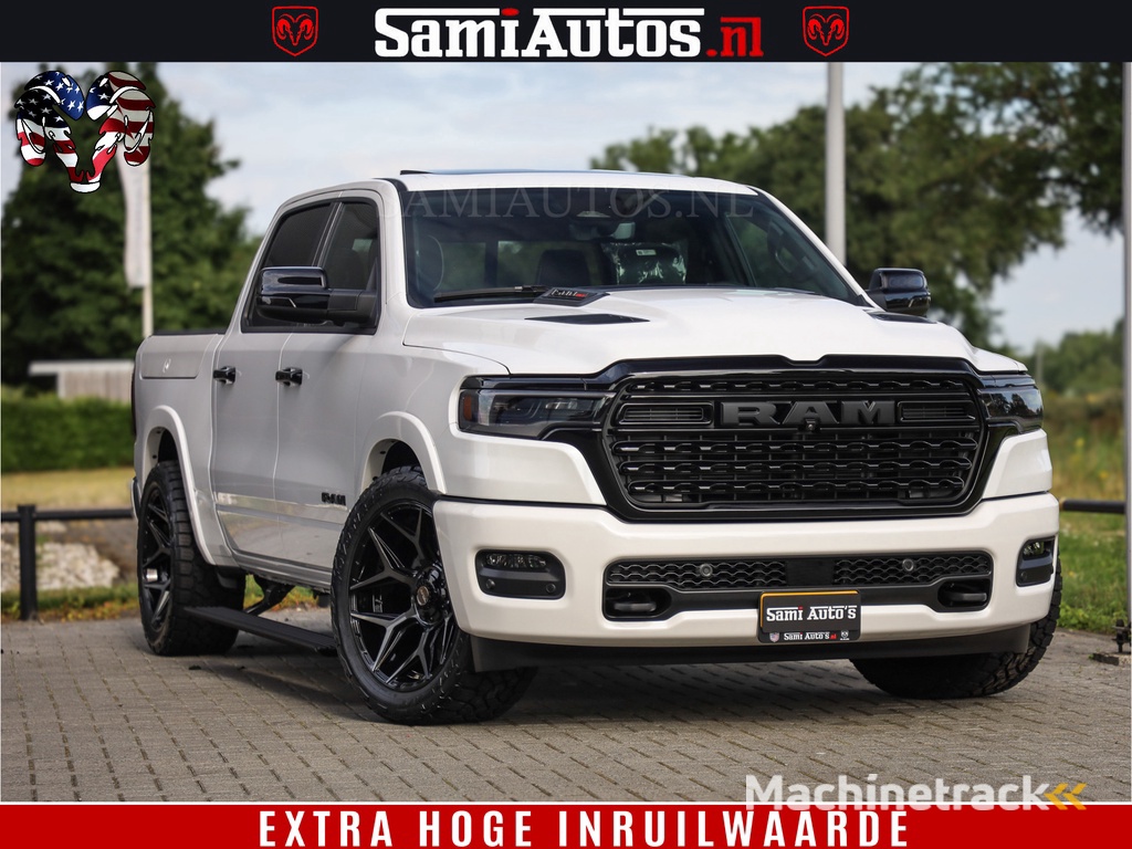 Dodge Ram 1500 1500 Limited Night High Output 540HP 706Nm | Massage + Full Option | De Meest Luxe en Volle Pick-Up in zijn Klasse | Comfortabele Dubbele Cabine met Royale 5 Zitplaatsen | BPM vrij | Nu Leverbaar uit Voorraad | Voorraad Nr 2352 - 7649