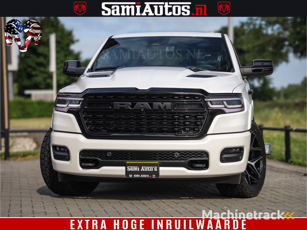 Dodge Ram 1500 1500 Limited Night High Output 540HP 706Nm | Massage + Full Option | De Meest Luxe en Volle Pick-Up in zijn Klasse | Comfortabele Dubbele Cabine met Royale 5 Zitplaatsen | BPM vrij | Nu Leverbaar uit Voorraad | Voorraad Nr 2352 - 7649