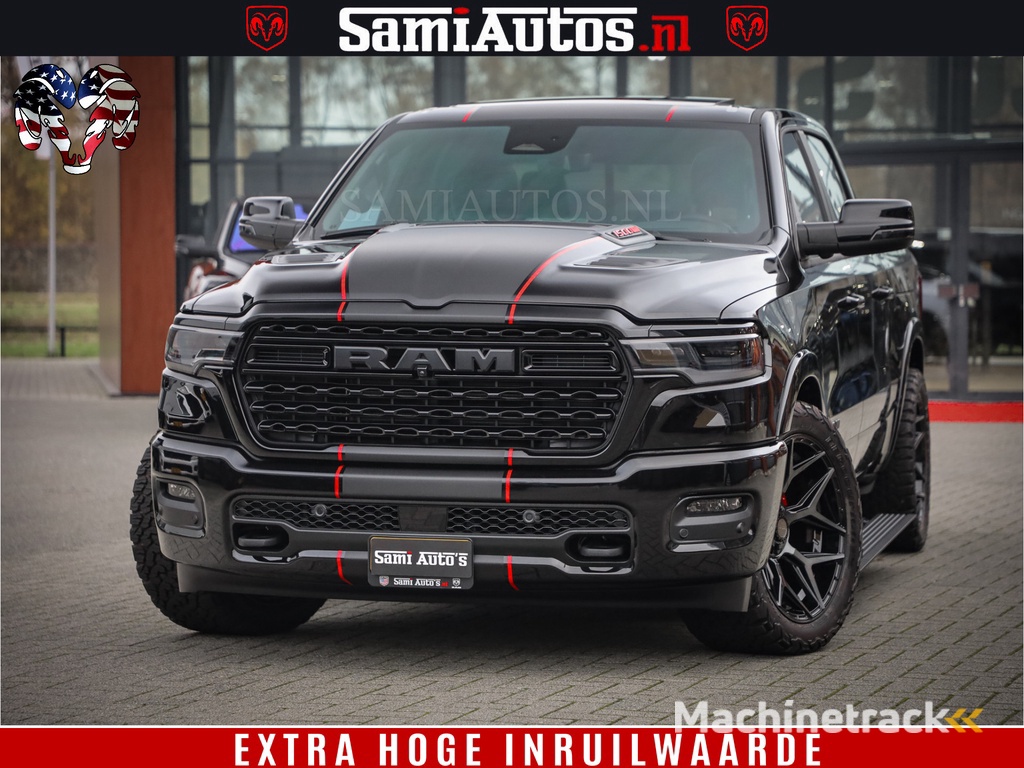 Dodge Ram 1500 Limited Night High Output 540HP 706Nm | Massage + Full Option | De Meest Luxe en Volle Pick-Up in zijn Klasse | Comfortabele Dubbele Cabine met Royale 5 Zitplaatsen | BPM vrij | Nu Leverbaar uit Voorraad | Voorraad Nr 2357 - 5182