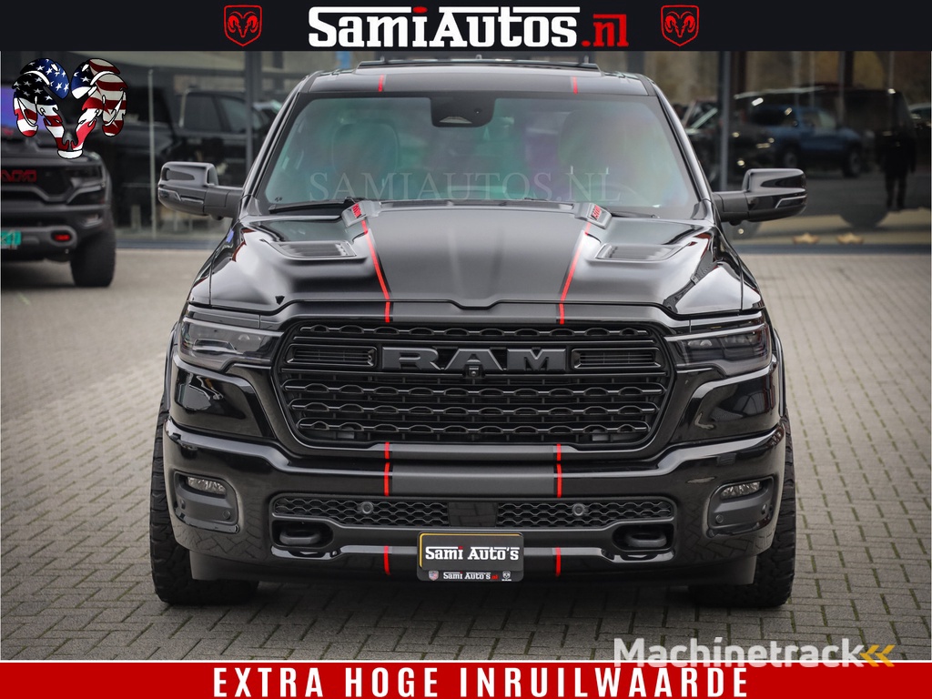 Dodge Ram 1500 Limited Night High Output 540HP 706Nm | Massage + Full Option | De Meest Luxe en Volle Pick-Up in zijn Klasse | Comfortabele Dubbele Cabine met Royale 5 Zitplaatsen | BPM vrij | Nu Leverbaar uit Voorraad | Voorraad Nr 2357 - 5182