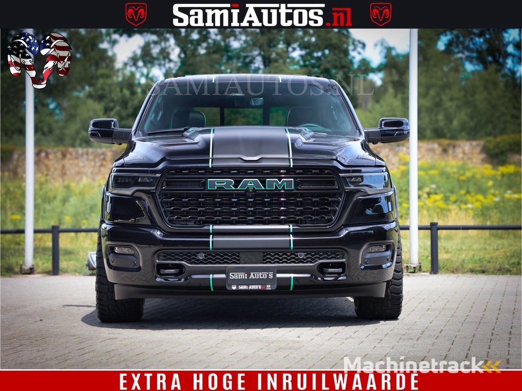 Dodge Ram 1500 Limited Night High Output 540HP 706Nm | Massage + Full Option | De Meest Luxe en Volle Pick-Up in zijn Klasse | Comfortabele Dubbele Cabine met Royale 5 Zitplaatsen | BPM vrij | Nu Leverbaar uit Voorraad | Voorraad Nr 2320 - 5138