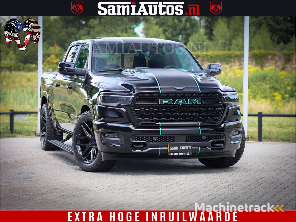 Dodge Ram 1500 Limited Night High Output 540HP 706Nm | Massage + Full Option | De Meest Luxe en Volle Pick-Up in zijn Klasse | Comfortabele Dubbele Cabine met Royale 5 Zitplaatsen | BPM vrij | Nu Leverbaar uit Voorraad | Voorraad Nr 2320 - 5138