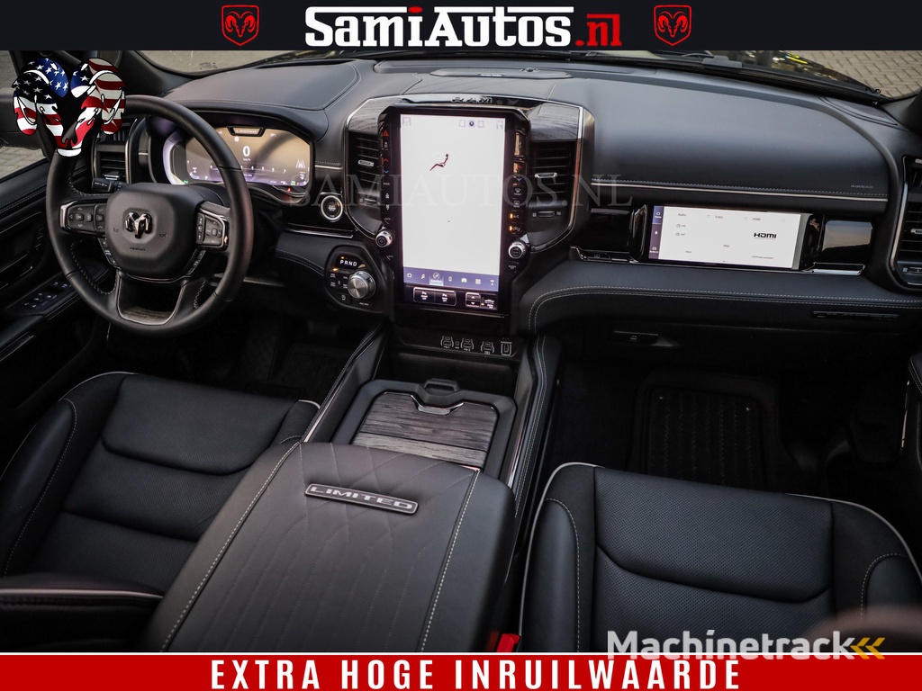 Dodge Ram 1500 Limited Night High Output 540HP 706Nm | Massage + Full Option | De Meest Luxe en Volle Pick-Up in zijn Klasse | Comfortabele Dubbele Cabine met Royale 5 Zitplaatsen | BPM vrij | Nu Leverbaar uit Voorraad | Voorraad Nr 2320 - 5138