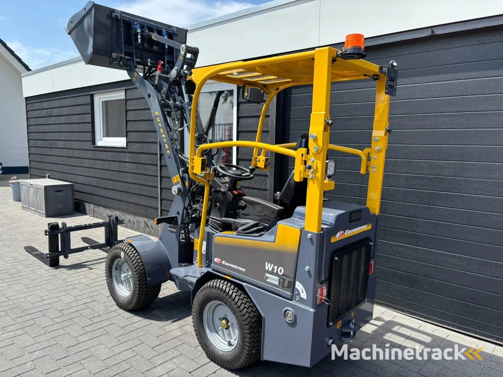 Eurotrac W10 minishovel, gloednieuw, zeer compleet tegen scherpe prijs, Kubota gazonbanden