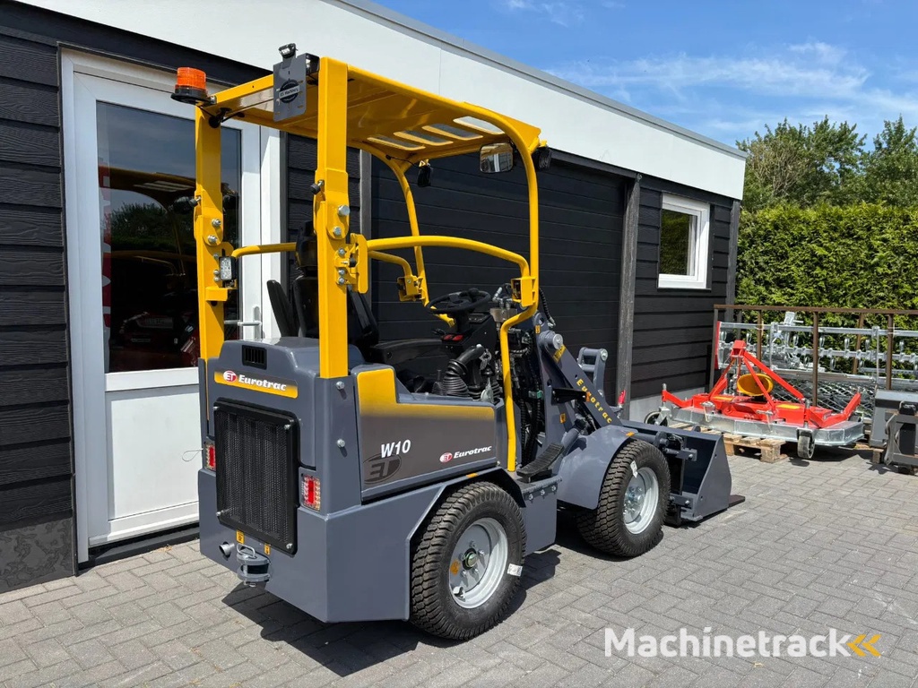 Eurotrac W10 minishovel, gloednieuw, zeer compleet tegen scherpe prijs, Kubota gazonbanden