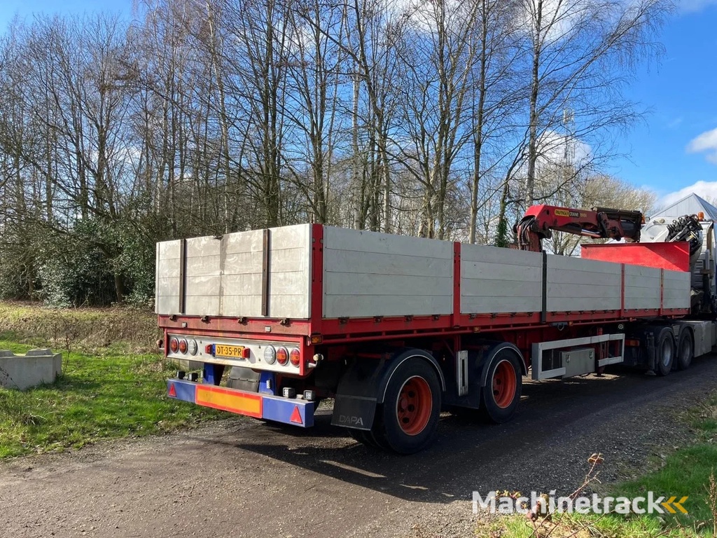 Dapa 2 as gestuurde kraan trailer