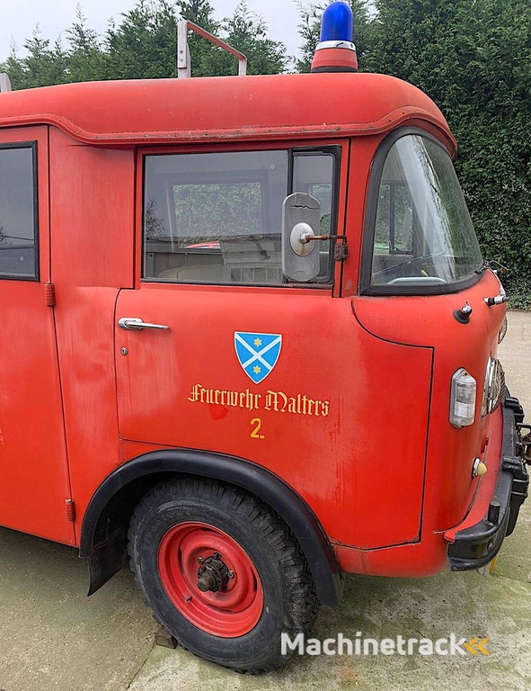 Vintage Fire Truck Willys Jeep Petrol 1963 (Margin)
