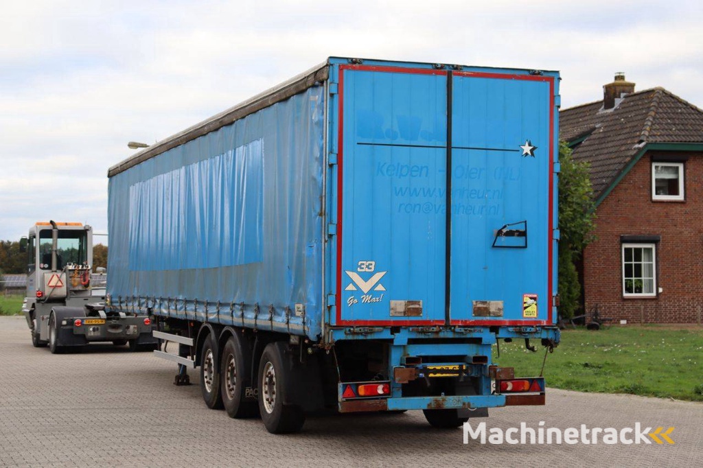 Curtainsider trailer Pacton TBD339 2001