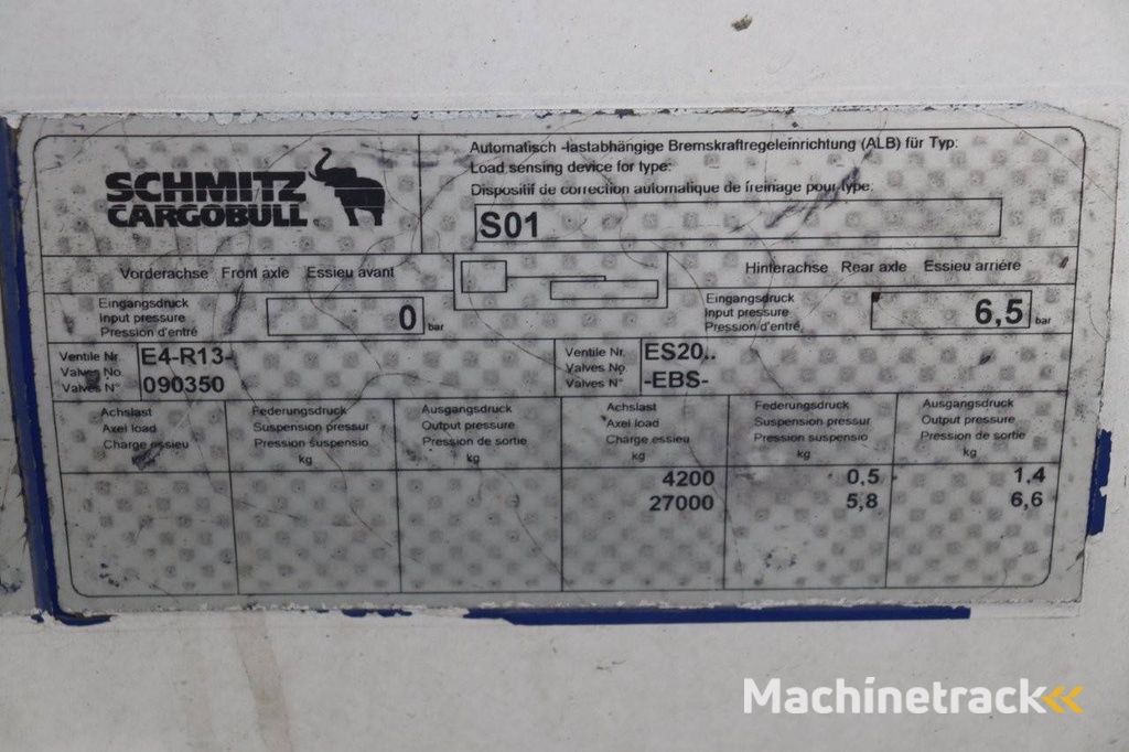 Schmitz Cargobull SCS 24/L sliding tarpaulin trailer - 13.62 PEB (S01) 2007