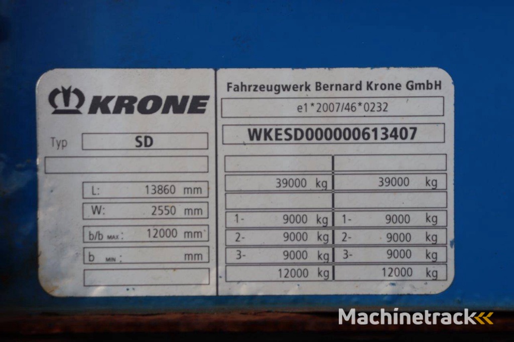 Curtainsideranhänger Krone SD 39000kg 2014