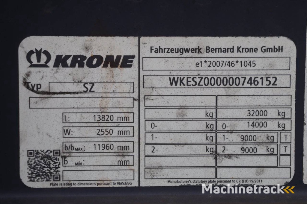 Containerchassis Krone SZ 2016