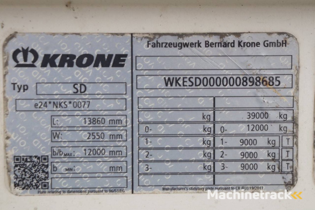 Krone SD 2019 Schiebeplanenanhänger