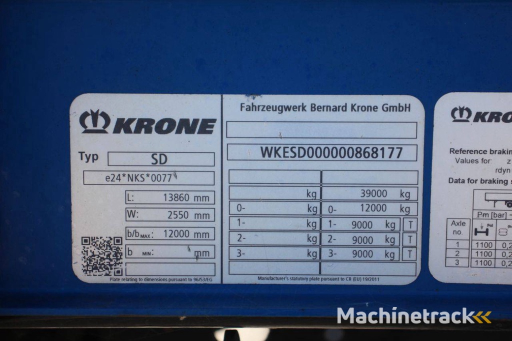 Schuifzeiloplegger Krone SD 2019