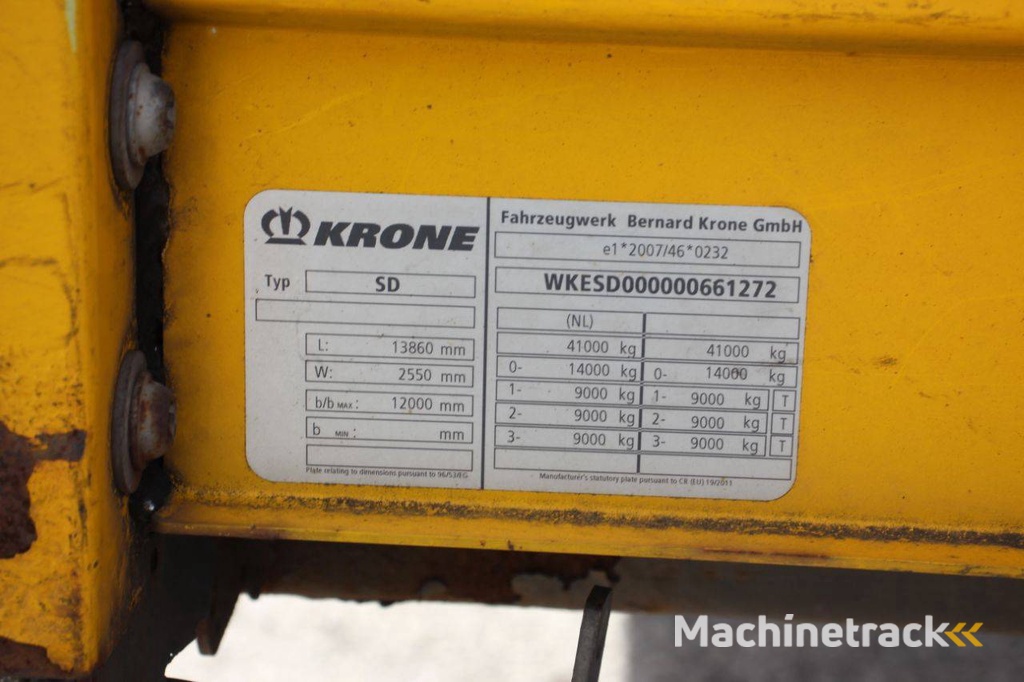 Veldhuizen Krone SD 2016 sliding tarpaulin trailer
