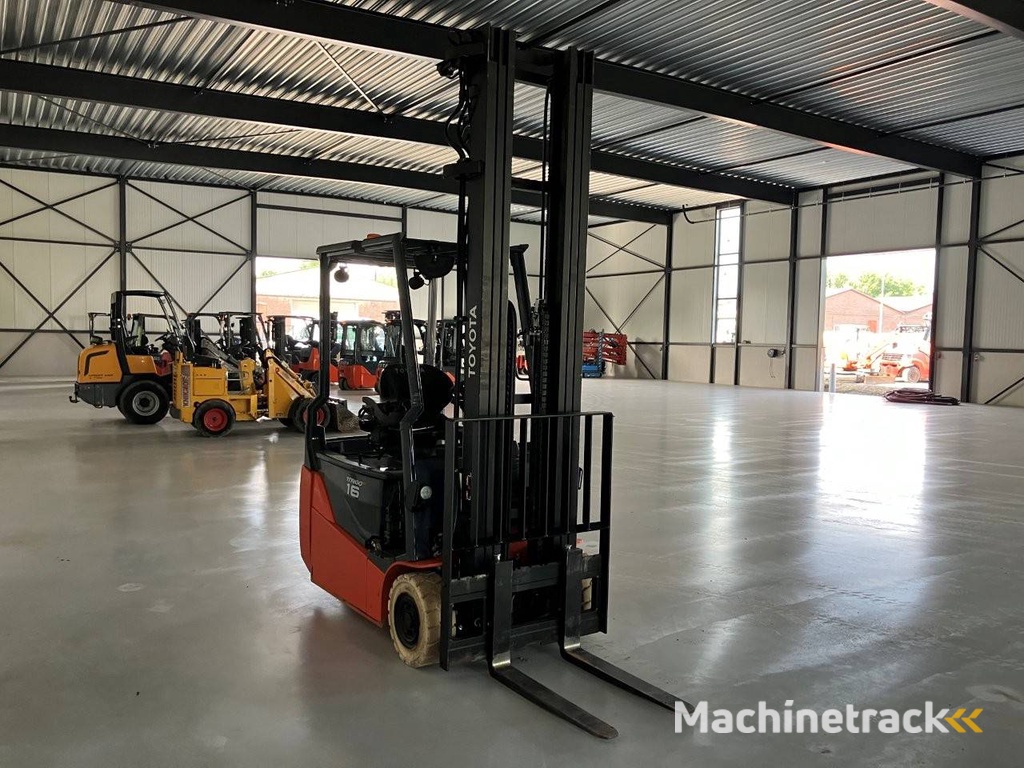 Toyota 8FBE16T Electric Forklift 1600kg 5.0m 2020