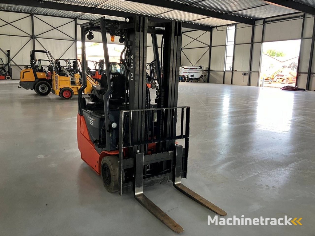 Toyota 8FBE15T Electric Forklift 1500kg 5.0m 2020