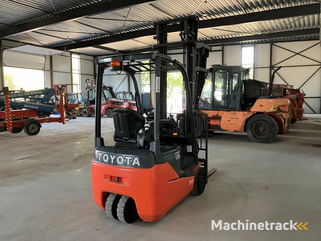 Toyota 8FBE15T Electric Forklift 1500kg 4.0m 2017