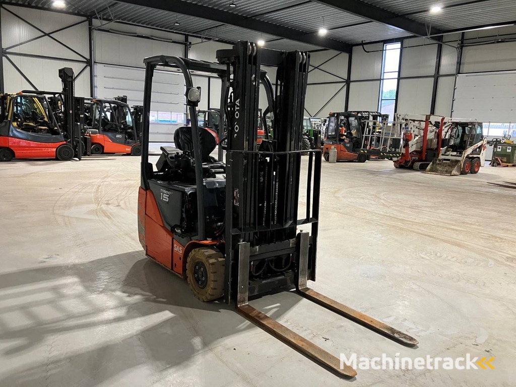 Toyota 8FBE15T Electric Forklift 1500kg 4.5m 2020