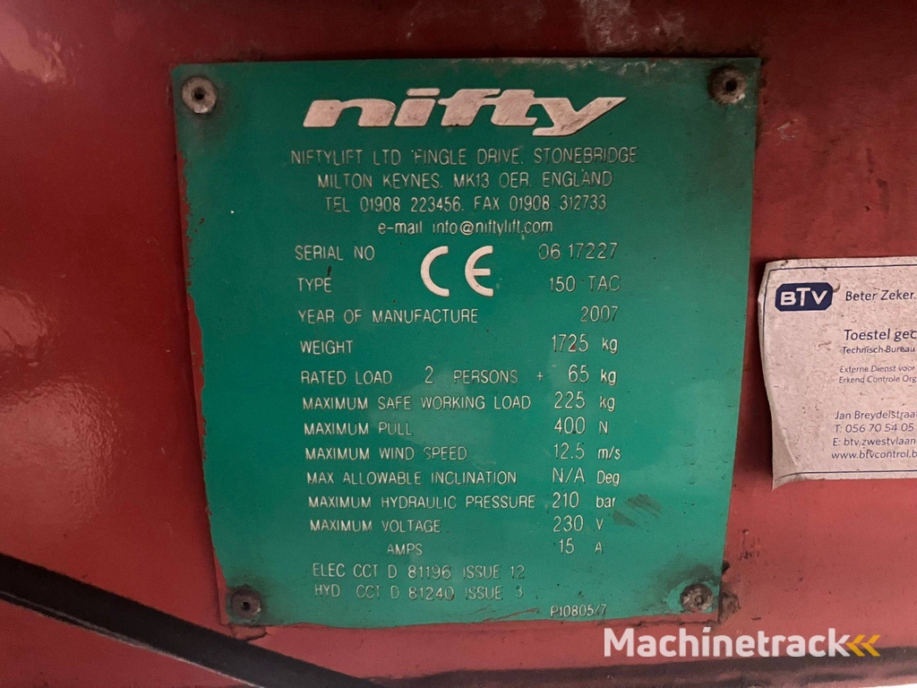 Aanhangerhoogwerker Niftylift LD1203 2007