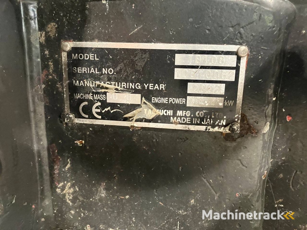 Minibagger Takeuchi TB108 Diesel 2002