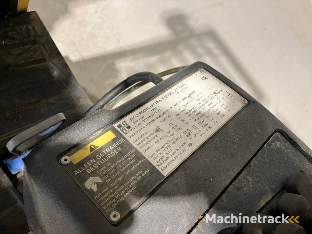 Heftruck Hyster E1.75XM Elektrisch 1750kg 4.8m 1998