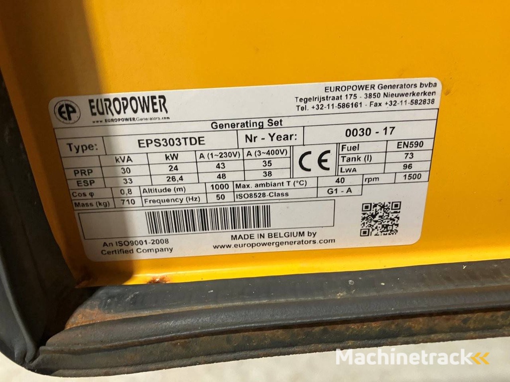 Generator Europower EPS303TDE Diesel 30kVA
